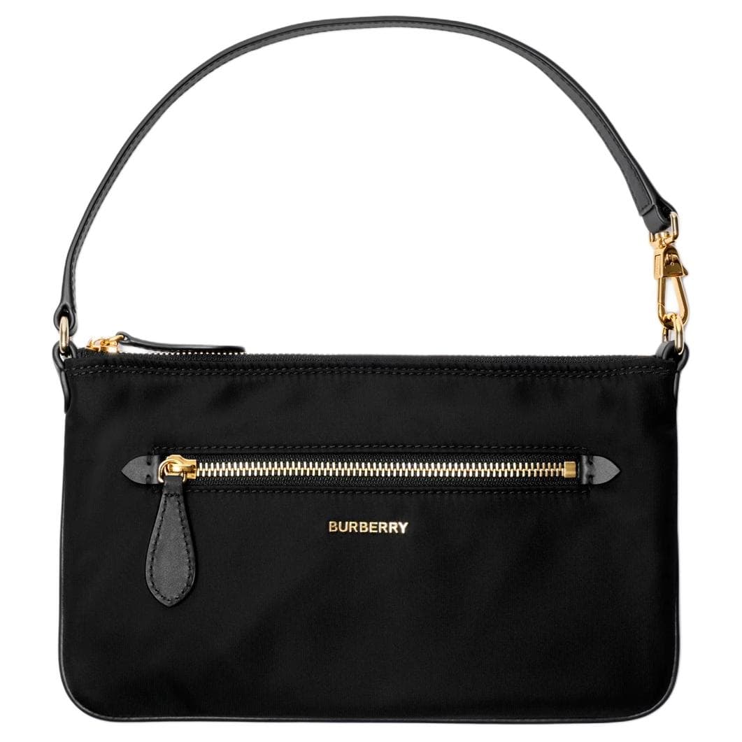 Мини-сумка Burberry Nylon Zip Pouch Leather Top Handle Zip Closure Exterior Zip Pocket - изображение 1