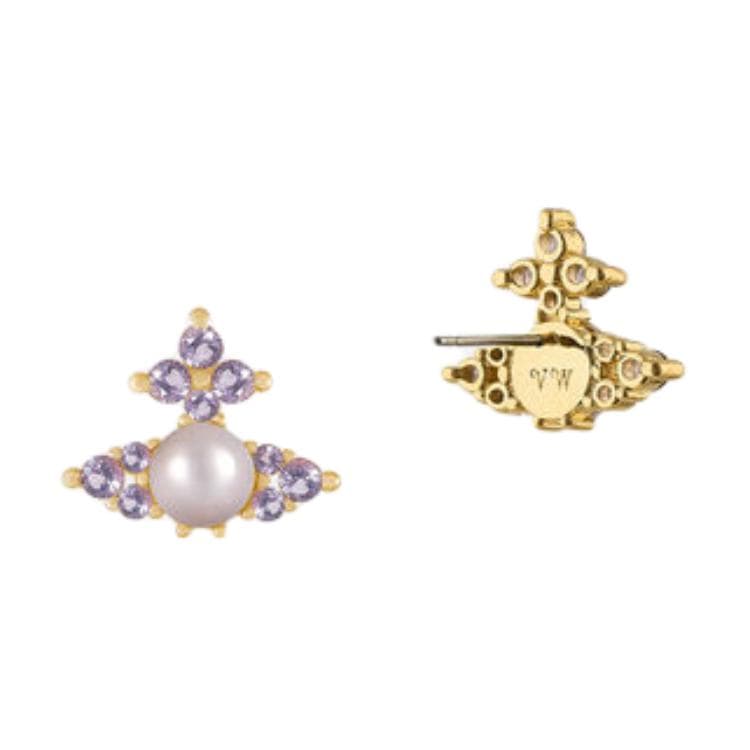 Серьги Серьги-гвоздики Vivienne Westwood женские фиолетовые - изображение 2