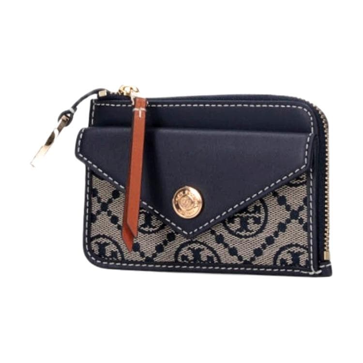 Картхолдер Tory Burch T Monogram Хлопковое волокно Картхолдер Обычный (стандартный) Женские Синий — фото 2