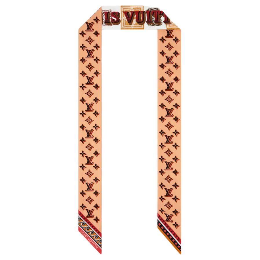 Повязка на голову LOUIS VUITTON Резинки для волос из шелка тутового дерева женские светлый умбра - изображение 2