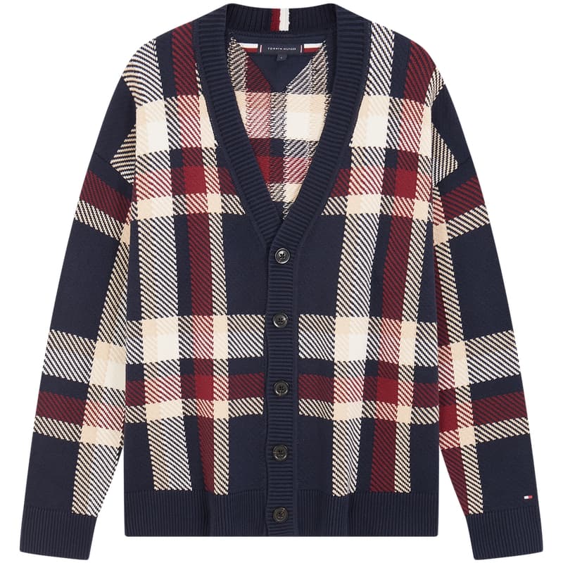 Tommy Hilfiger Многоцветная клетка 0MW Мужской Трикотаж - изображение 1