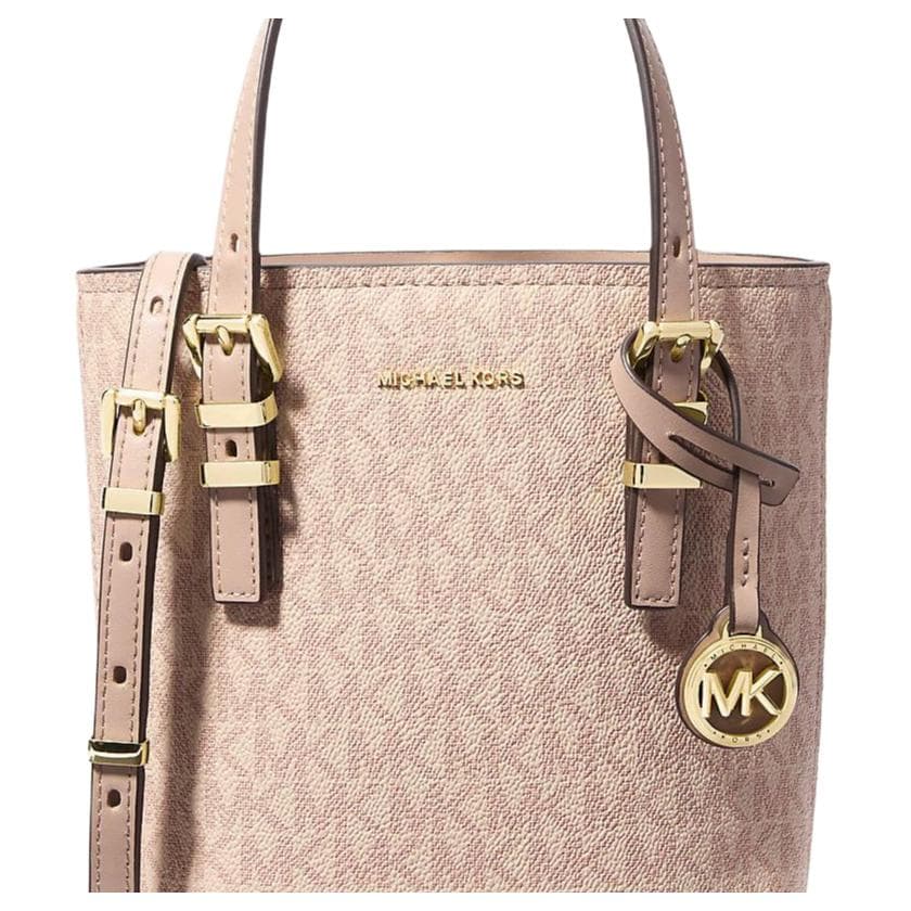 Сумка MICHAEL KORS Quinn Покрытый холст Одно плечо Сумка Мини-версия Женские Розовый - изображение 4