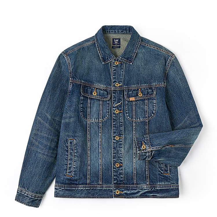 Джинсовая куртка Lee Medium Dark Blue Men's Denim Jackets Ли Средне-темно-синий Мужские Джинсовые Куртки - изображение 1