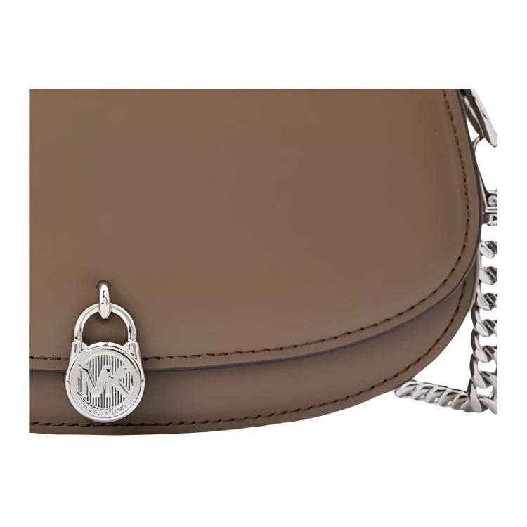 Мини-сумка MICHAEL KORS Mila Коровья кожа Седло Сумка Сумка через плечо Маленькая Женская Светлый тауп - изображение 4