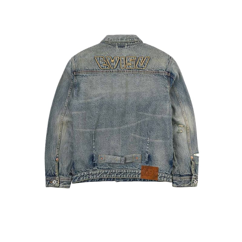 Джинсовая куртка EVISU New Vintage 2025 Осенняя Джинсовая Куртка Мужская - изображение 2