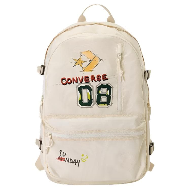 Рюкзак Converse Straight Edge Logo Polyester Backpack Унисекс Парный Белый - изображение 1