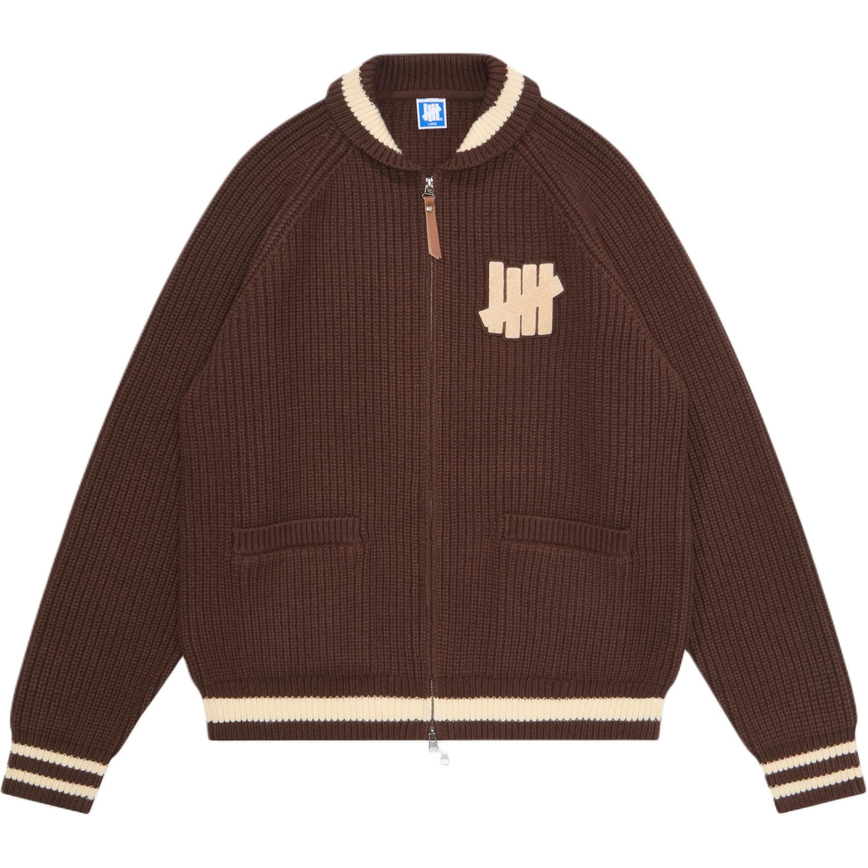 UNDEFEATED FW25 Striped Logo Knit Polo