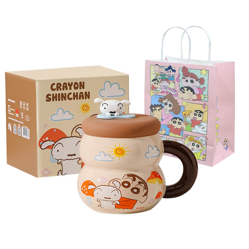 Crayon Shinchan Карандаш SHIN Chan с крышкой горлянка подстаканник кружка 530 мл - изображение 2