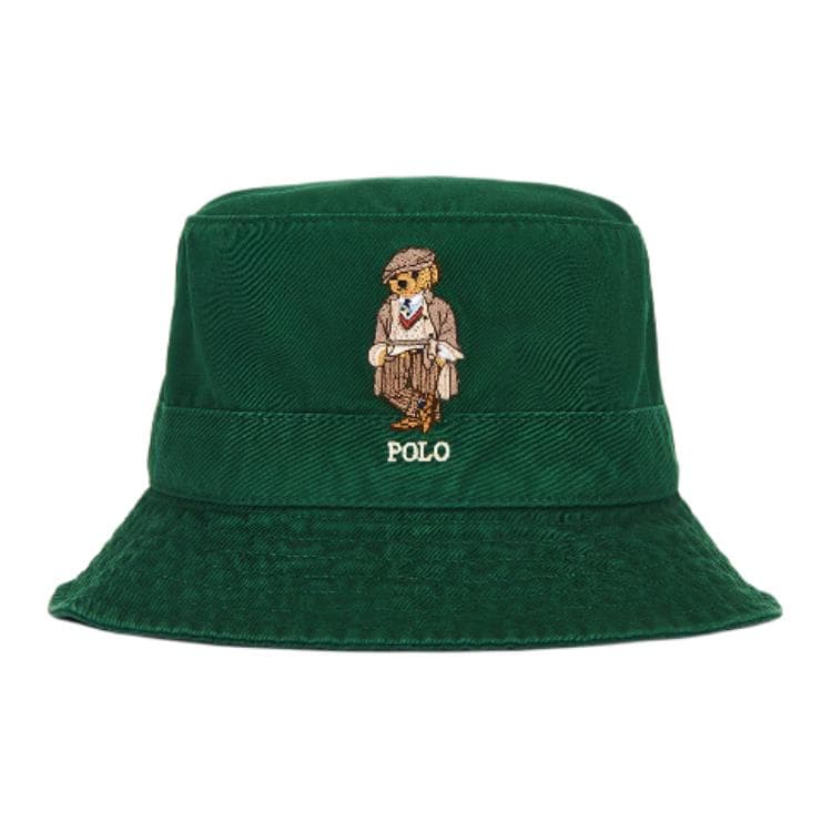 Панама Шляпы ведра Polo Ralph Lauren 100% хлопок Мужские Зеленые - изображение 1