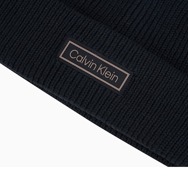 Шапка CALVIN KLEIN Шерсть Бини Унисекс Космический Черный - изображение 3