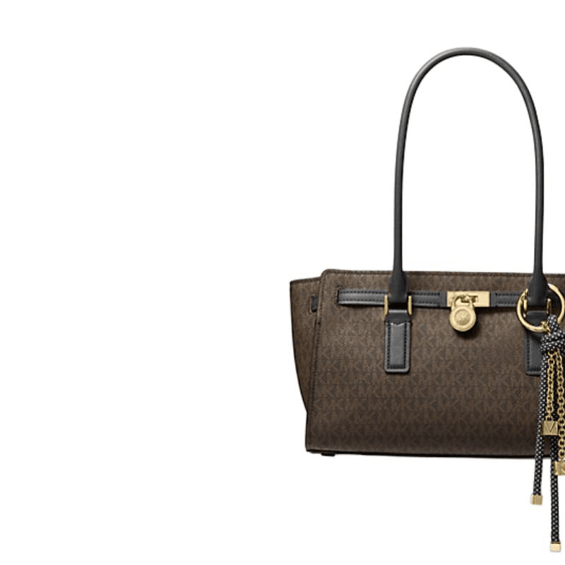 Мини-сумка MICHAEL KORS Hamilton Кожа Плечевая Сумка Маленькая Женская Каштановая и Черная - изображение 4