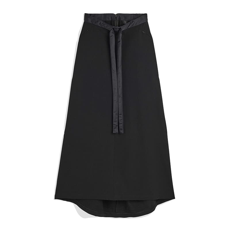 Юбка Y-3 FW25 Флисовая подкладка Минималистичный Полудлинный Повседневные длинные юбки Женский Черный - изображение 1