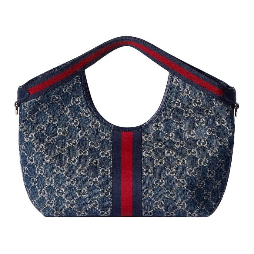 Сумка GUCCI GIGLIO Tote Bag Small Blue White - изображение 3