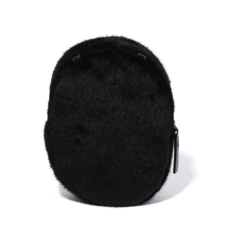 Сумка через плечо A BATHING APE Plush Ape Crossbody Bag Black - изображение 4