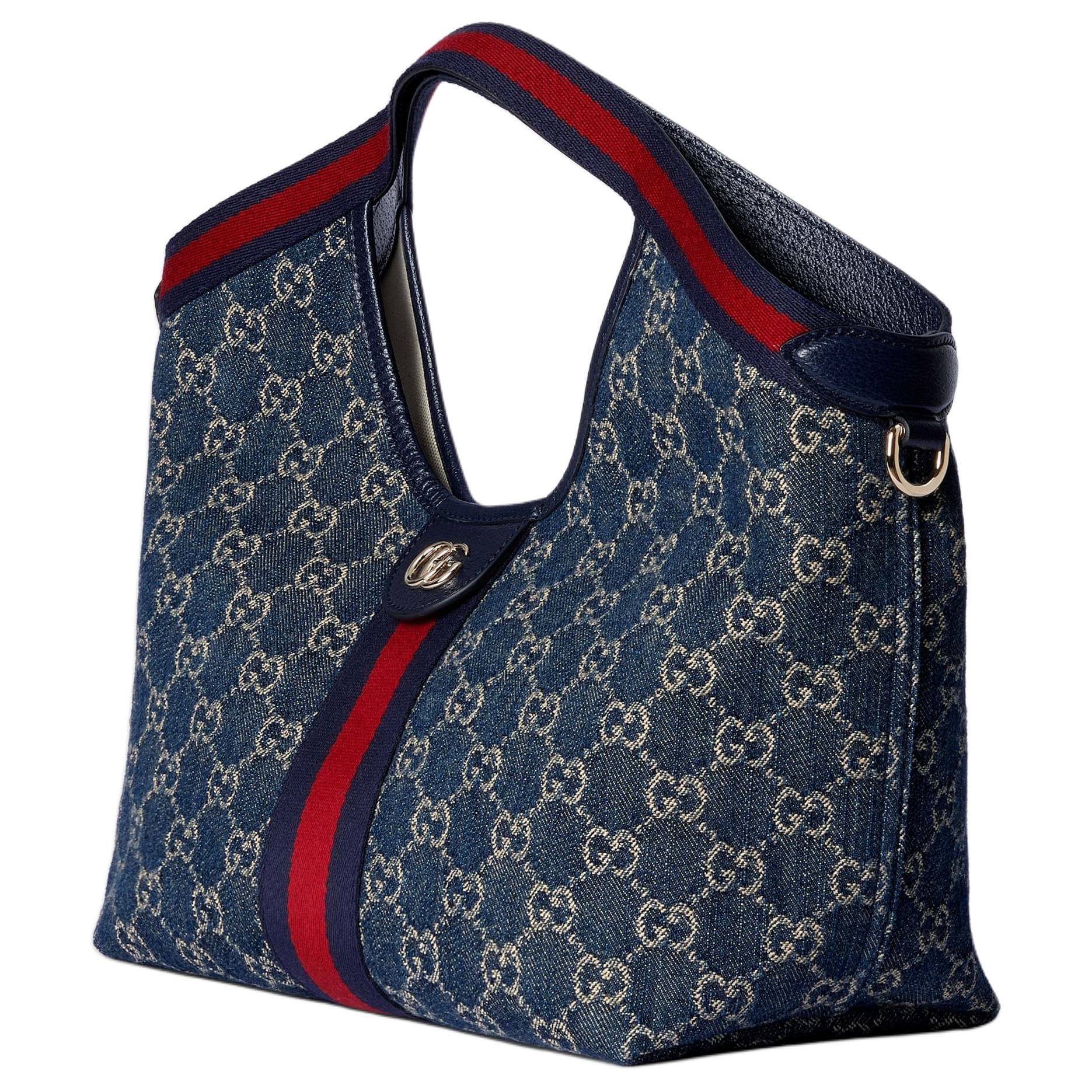 Сумка GUCCI GIGLIO Tote Bag Small Blue White - изображение 2