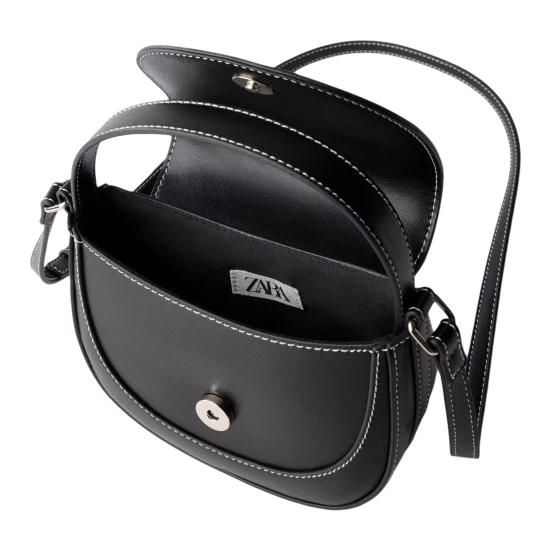 Сумка ZARA Mini Adjustable Strap Crossbody Bag Black - изображение 6