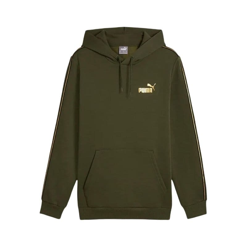 Худи PUMA Темно-оливково-зеленые мужские Толстовка - изображение 1