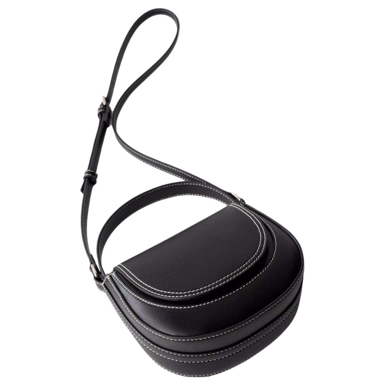 Сумка ZARA Mini Adjustable Strap Crossbody Bag Black - изображение 2
