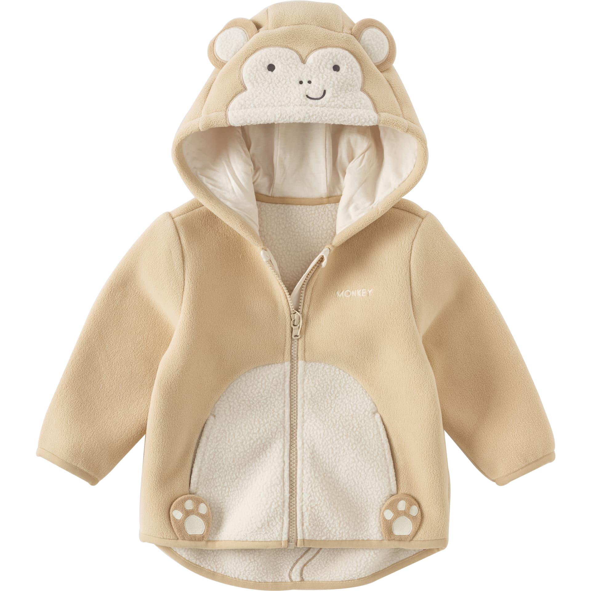 DAVE&BELLA Детские флисовые кофты FW24 Модные с капюшоном Длинный рукав Молния Мягкий и теплый Безопасный для кожи Дети в возрасте от 3 до 7 лет - изображение 1