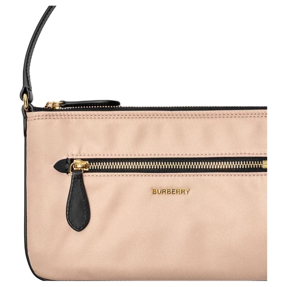 Мини-сумка Burberry Nylon Zip Pouch Leather Top Handle Zip Closure Exterior Zip Pocket - изображение 2