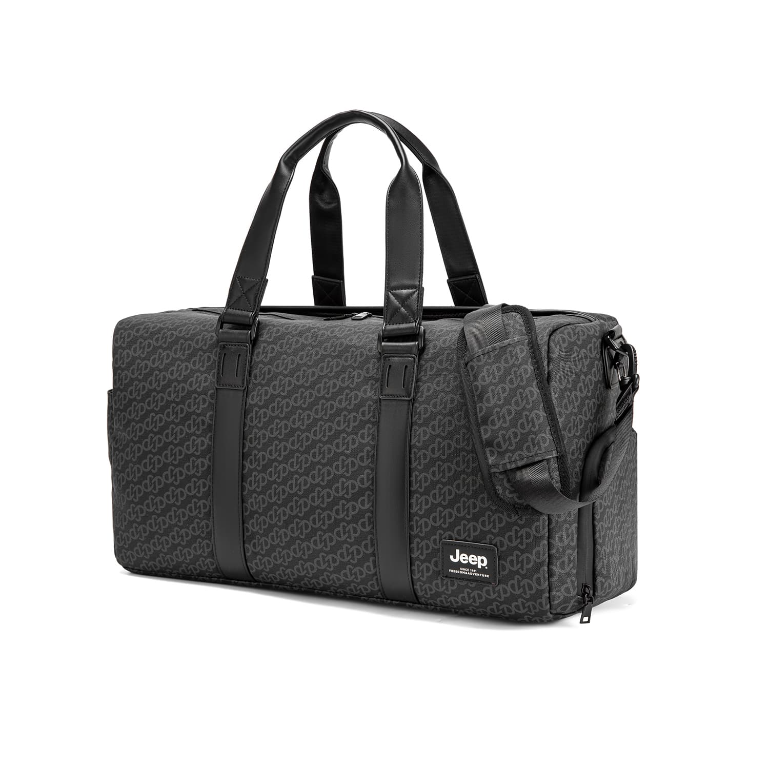 Спортивная сумка Jeep 29L PU (полиуретан) дорожная сумка унисекс черная - изображение 3