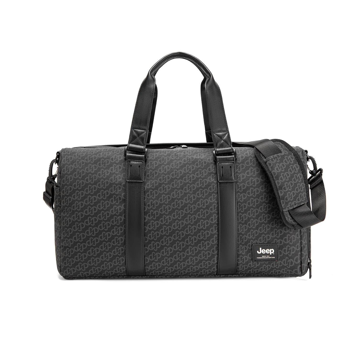 Спортивная сумка Jeep 29L PU (полиуретан) дорожная сумка унисекс черная - изображение 1