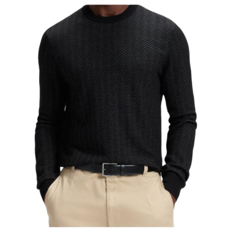 Ремень HUGO BOSS Кожаный ремешок Мужской Черный Ширина 3 см - изображение 5