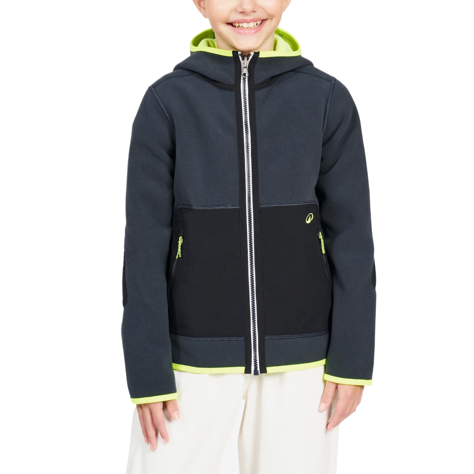 DECATHLON Графитовый серый Флуоресцентный прохладный желтый детские куртки - изображение 1