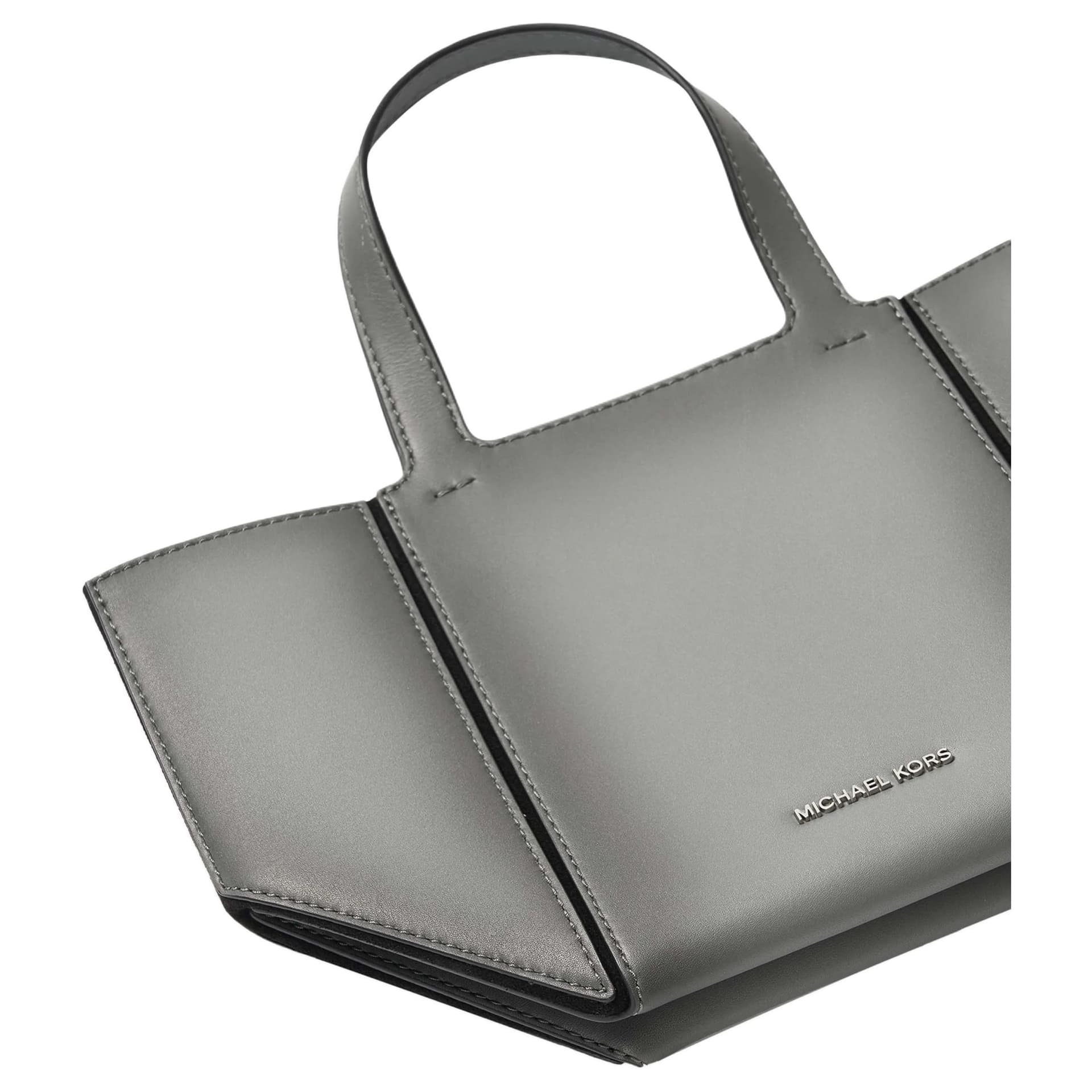 Сумка MICHAEL KORS Jordi Коровья кожа Сумка Маленькая Унисекс Пыльно-серый - изображение 4