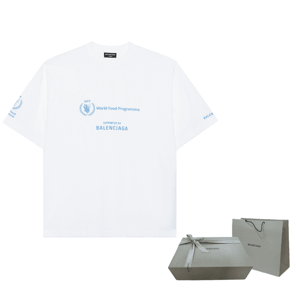 Футболка Balenciaga x WFP FW22 Logo T-Shirt White - изображение 9