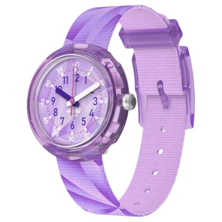 Часы SWATCH Flik Flak Кварцевый механизм Детские часы 31,85*30,6 мм Фиолетовый циферблат - изображение 1