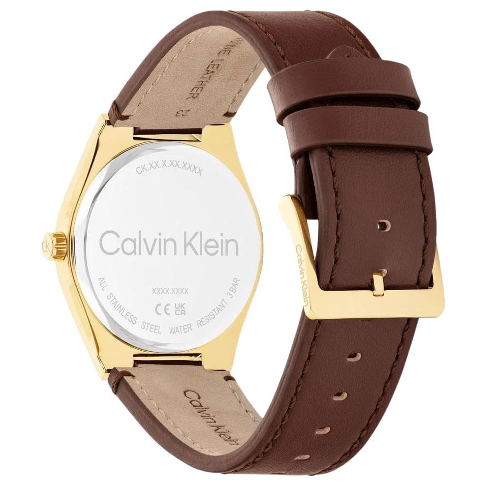 Механические часы Calvin Klein Quartz Leather Strap 39mm White Dial - изображение 3