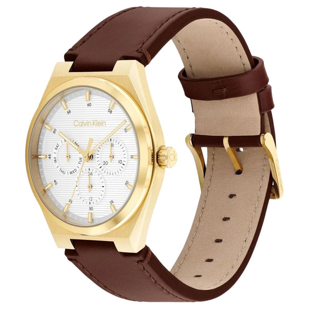 Механические часы Calvin Klein Quartz Leather Strap 39mm White Dial - изображение 2