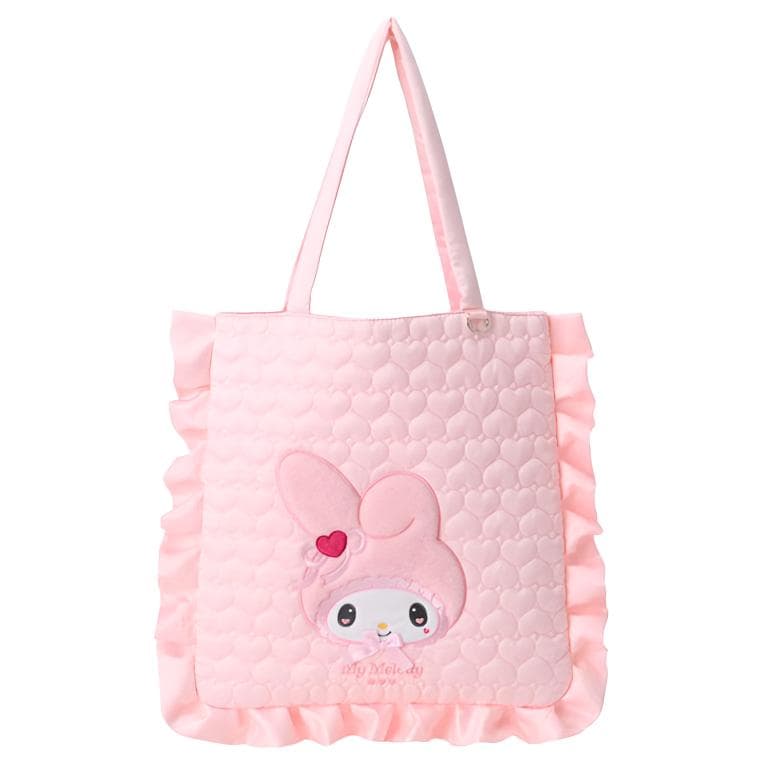 Мини-сумка Sanrio My Melody Кроличья серия Сердечный стеганый дизайн PU Сумка через плечо Обычный размер Унисекс Розовый - изображение 1