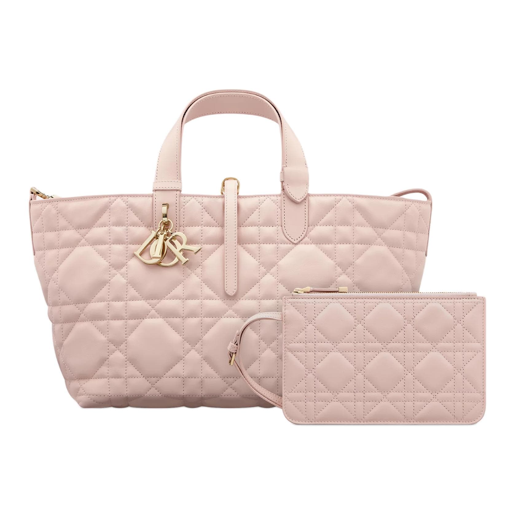 Сумка DIOR Toujours Quilted Letter Pendant Shoulder Bag Small Pink - изображение 6