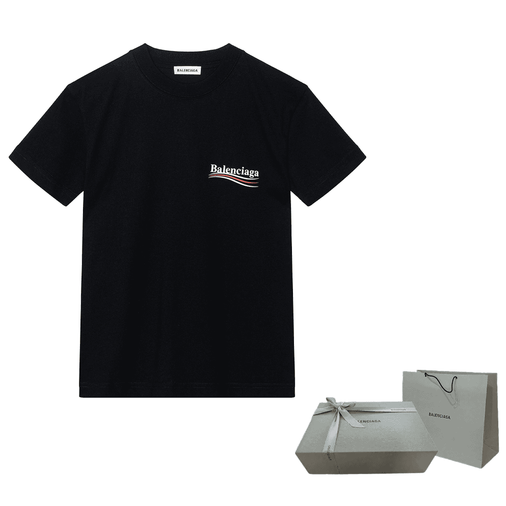 Футболка Balenciaga Logo Print T-Shirt Black - изображение 7