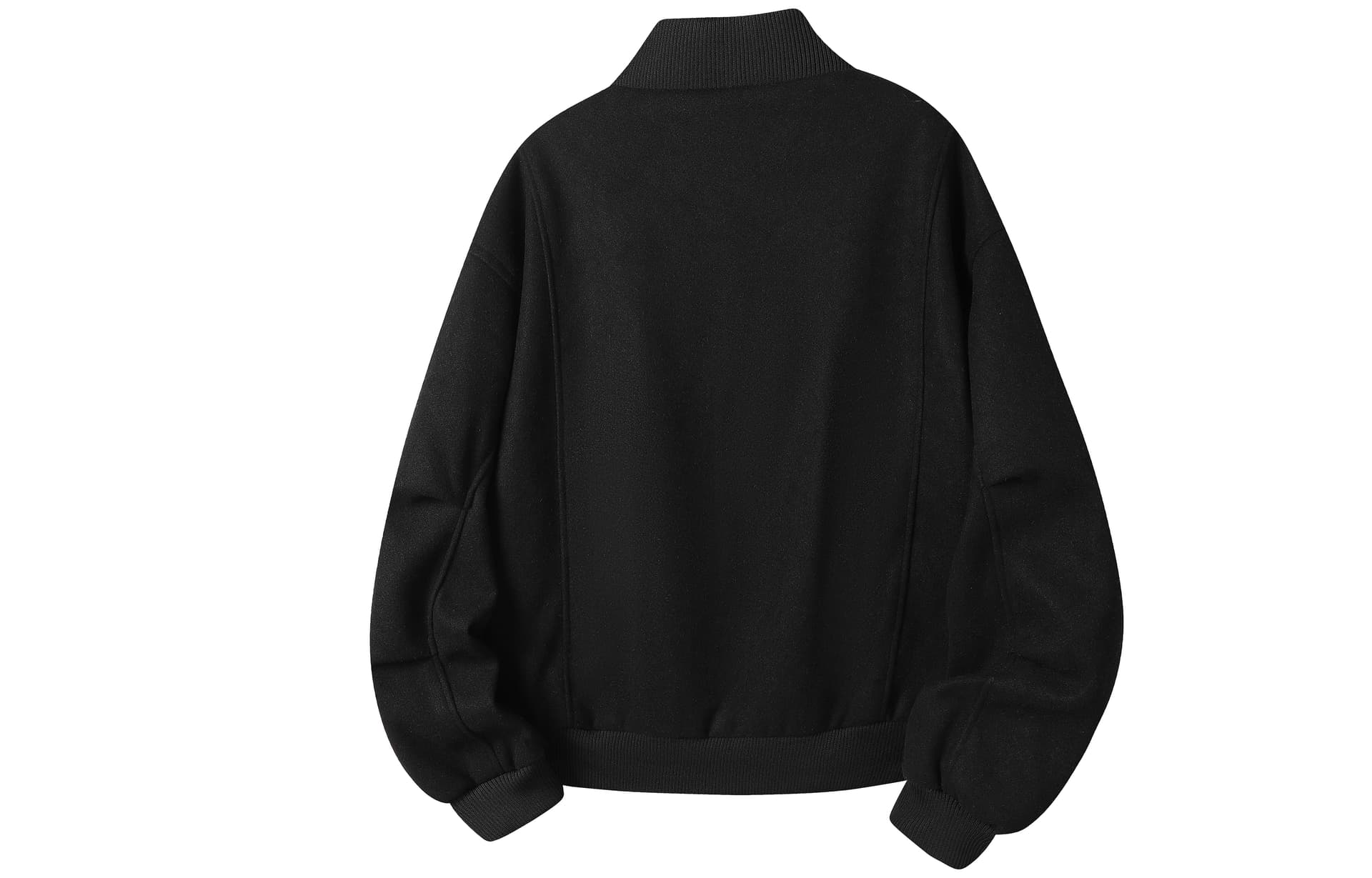 Куртка Kawasaki Американский винтаж роскошная уличная одежда однотонный с буквами Cleanfit шерсть удобный износостойкий мягкий повседневный свободный универсальный тренер отложной воротник куртка унисекс - изображение 2