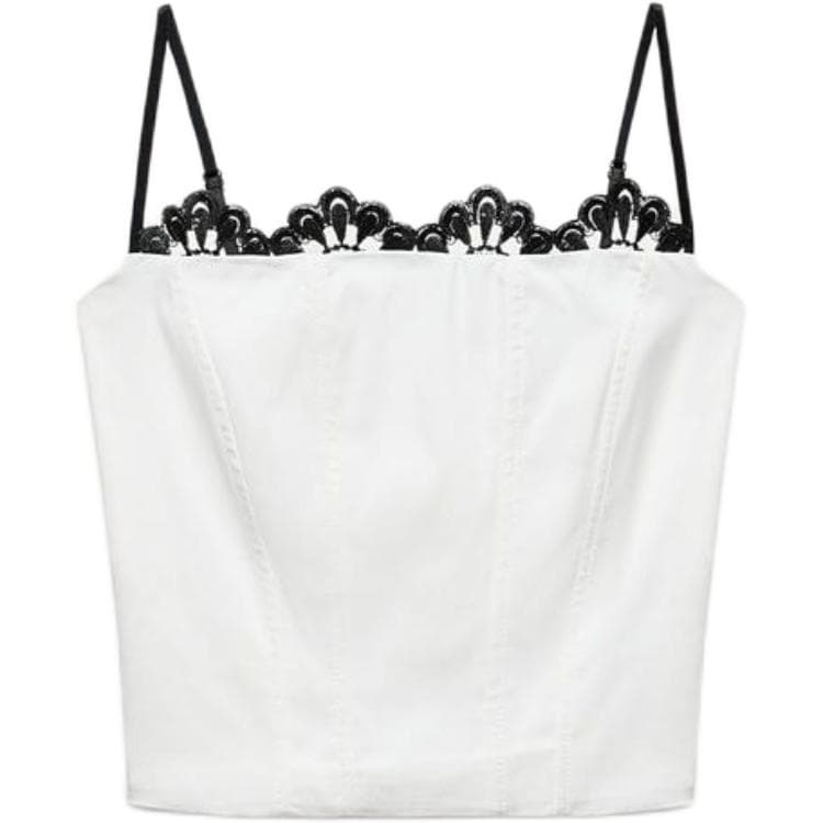 ZARA Экрю Женские Топы - изображение 1
