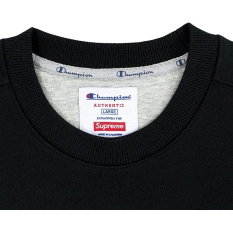 Худи Supreme x Champion SS18 Crewneck Black - изображение 2