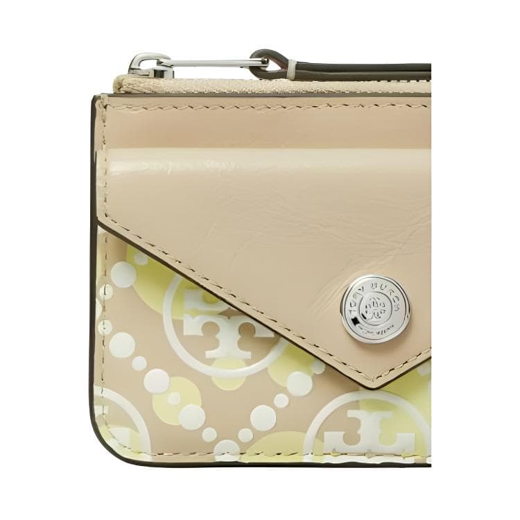 Картхолдер Tory Burch T Monogram Кожаный держатель для карт Женский Хаки - изображение 4
