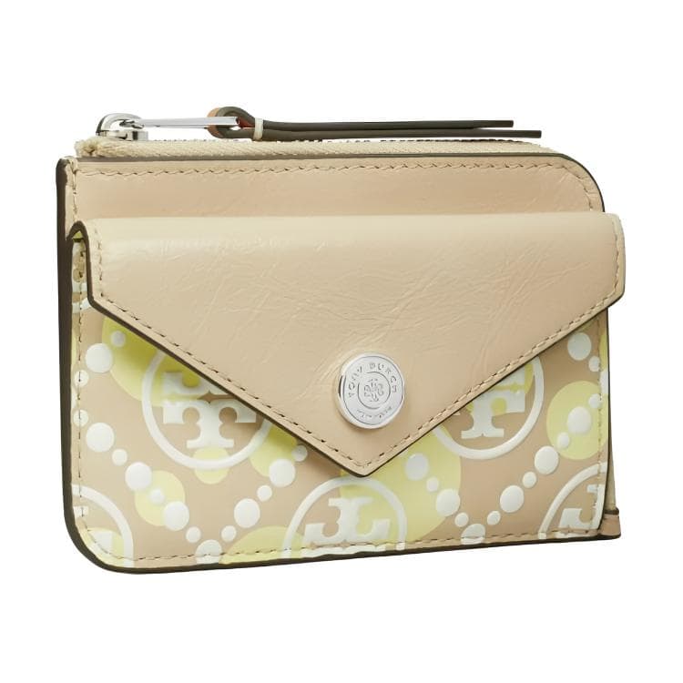 Картхолдер Tory Burch T Monogram Кожаный держатель для карт Женский Хаки - изображение 2