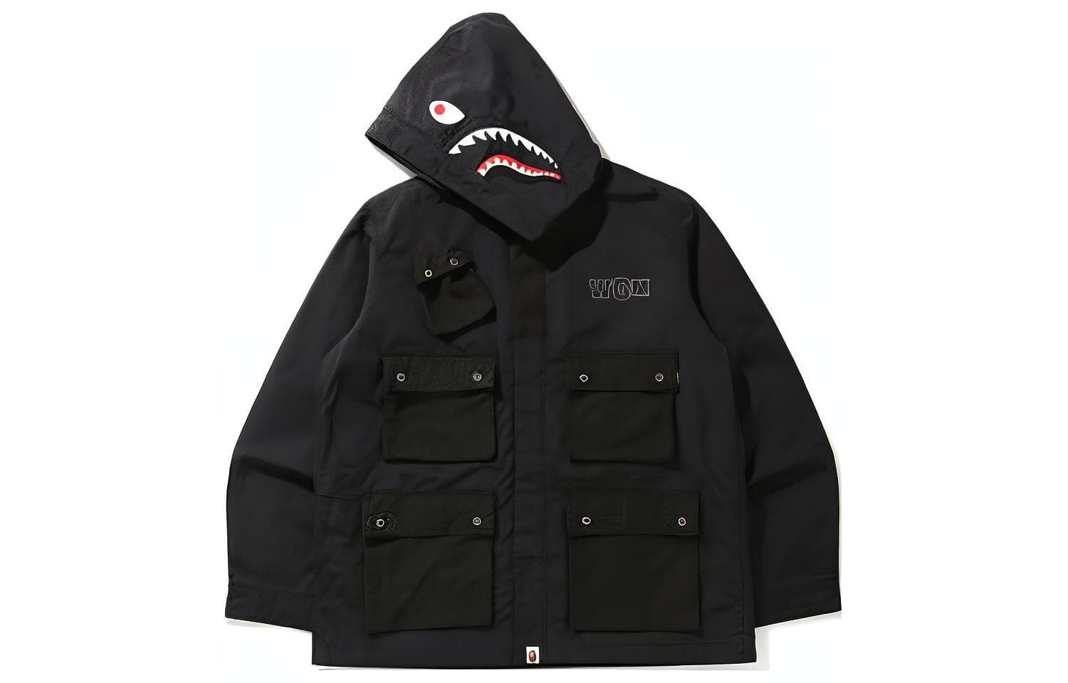 Куртка A BATHING APE FW22 Shark Print Hooded Jacket - изображение 2