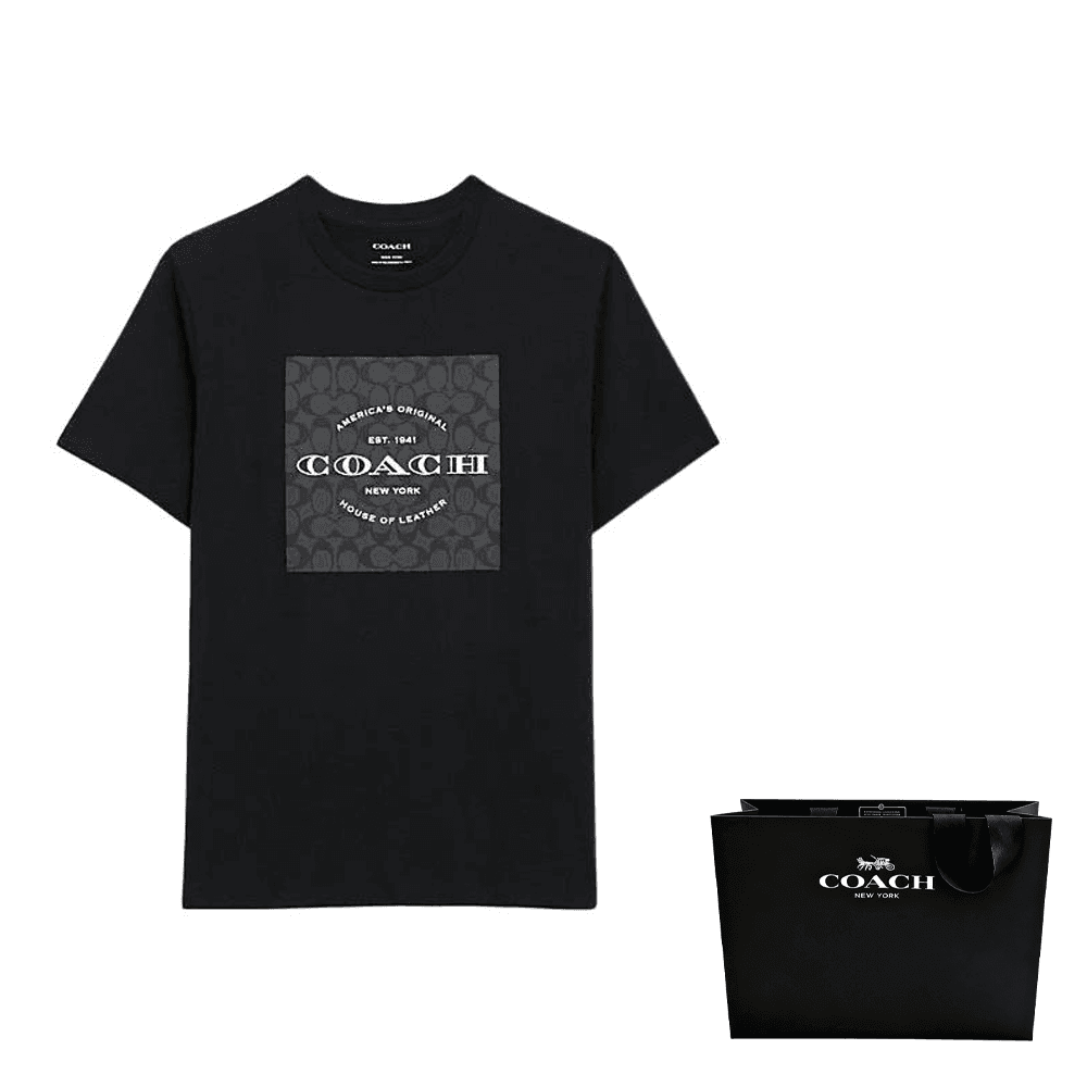 Футболка COACH SS24 Letter Print Tee Black - изображение 5