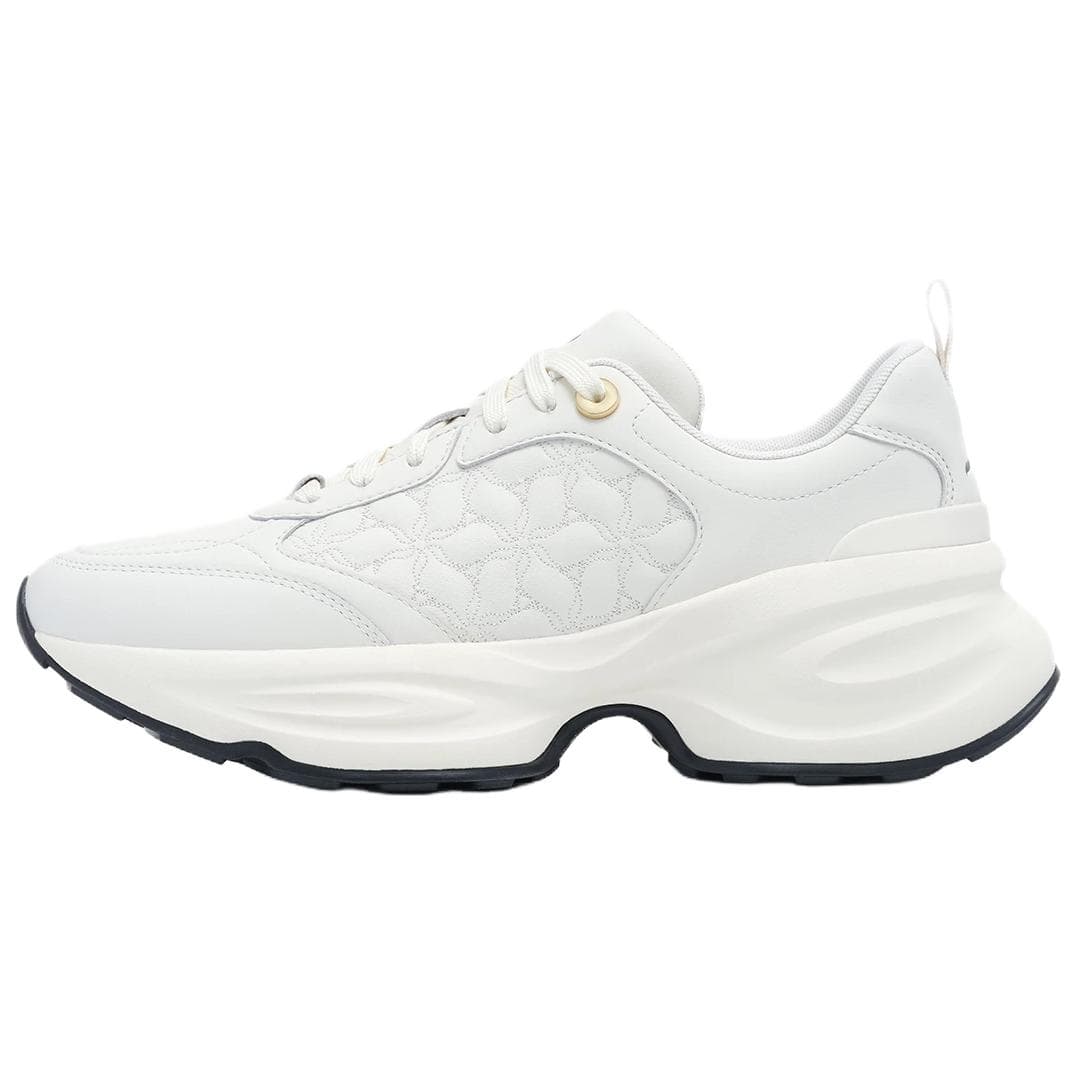 Кроссовки LI-NING 1990 Простые и удобные износостойкие повседневные кроссовки Лоу-топы для женщин Экрю - изображение 1