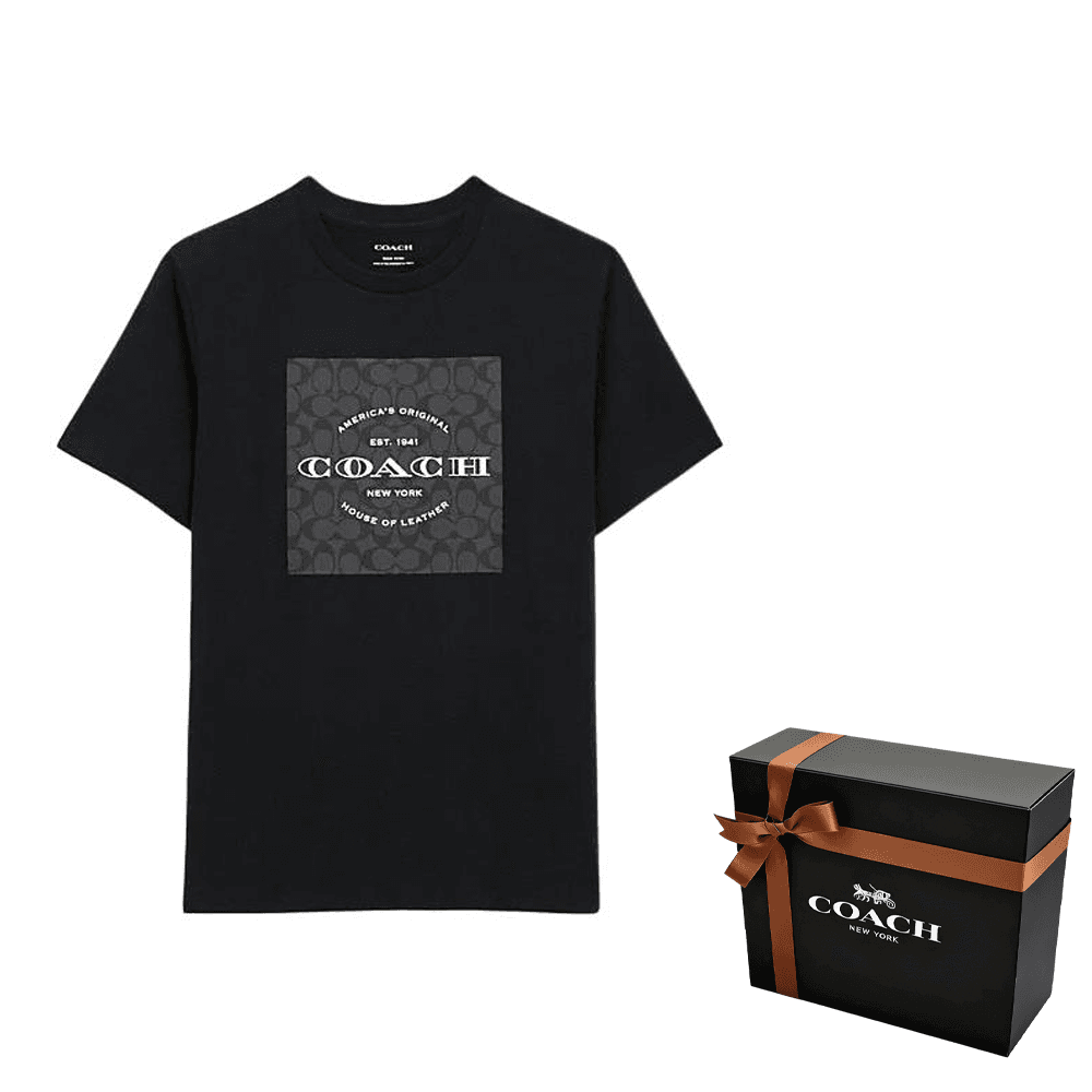 Футболка COACH SS24 Letter Print Tee Black - изображение 6