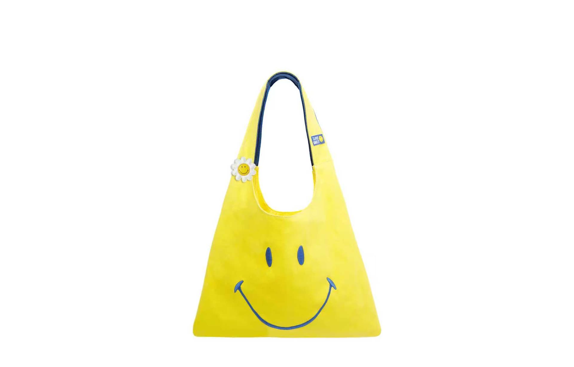 Мини-сумка Lee X Smiley® Коллаборация Ткань Сумка через плечо Стандартная (Стандартная) Унисекс Желтая - изображение 2