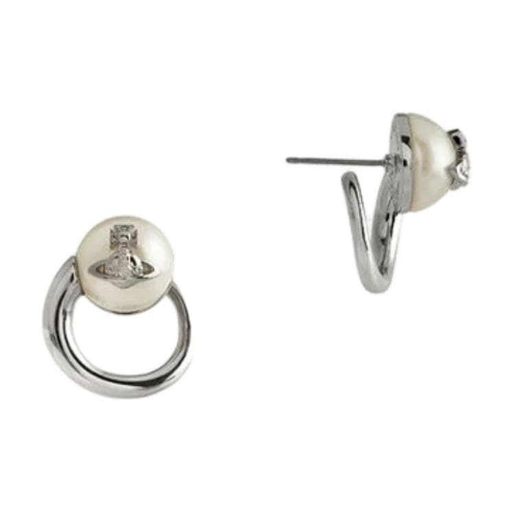 Серьги Вивьен Вествуд Бренд Brass Earrings Унисекс Серебряный - изображение 2