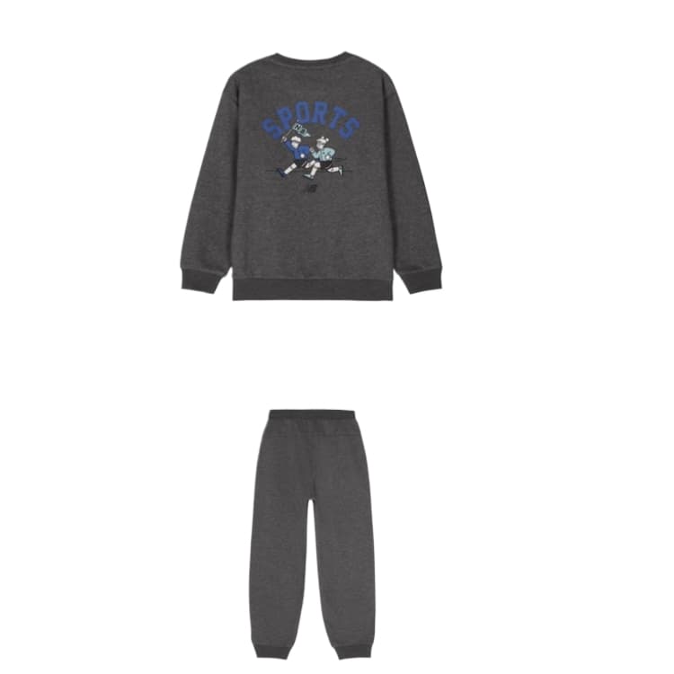 New Balance Повседневная Спортивная Одежда SS25 с Флисовой Подкладкой Комфортная Однотонная Классическая - изображение 2
