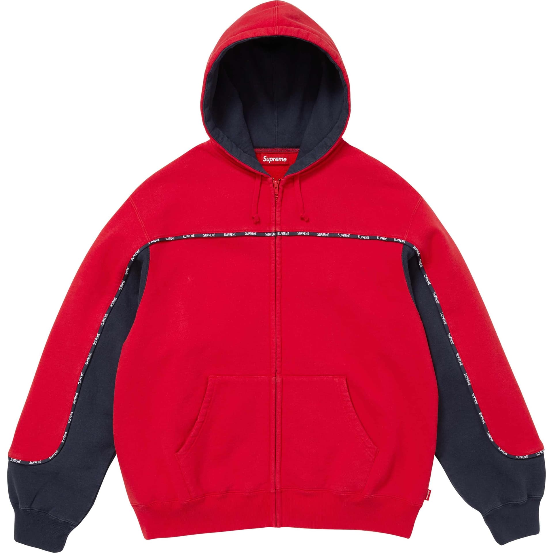 Худи Supreme FW25 WEEK3 Толстовка с капюшоном на молнии с кантом Унисекс - изображение 1