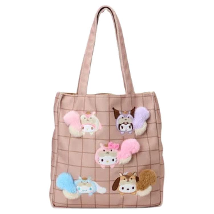 Мини-сумка Sanrio Полиэстер Сумка через плечо Унисекс Коричневый и Мультяшный - изображение 1